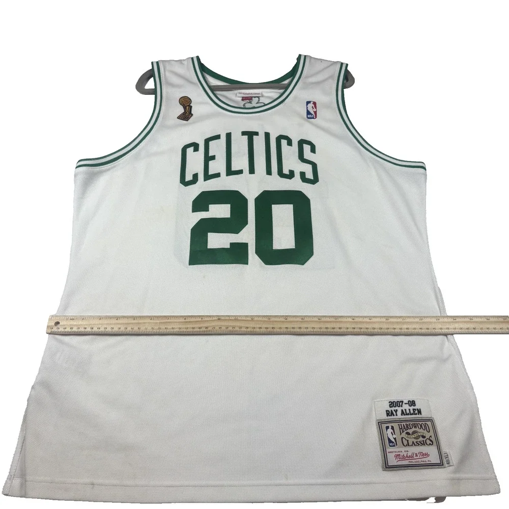 MITCHELL & NESS RAY ALLEN BOSTON CELTICS #20 WHITE GREEN JERSEY MEN'S XL